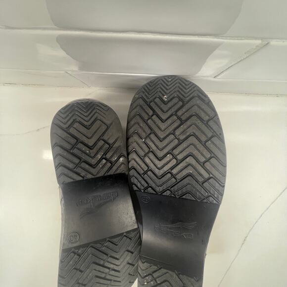 Dansko Tooled Black Heritage Clogs - Picture 7 of 10